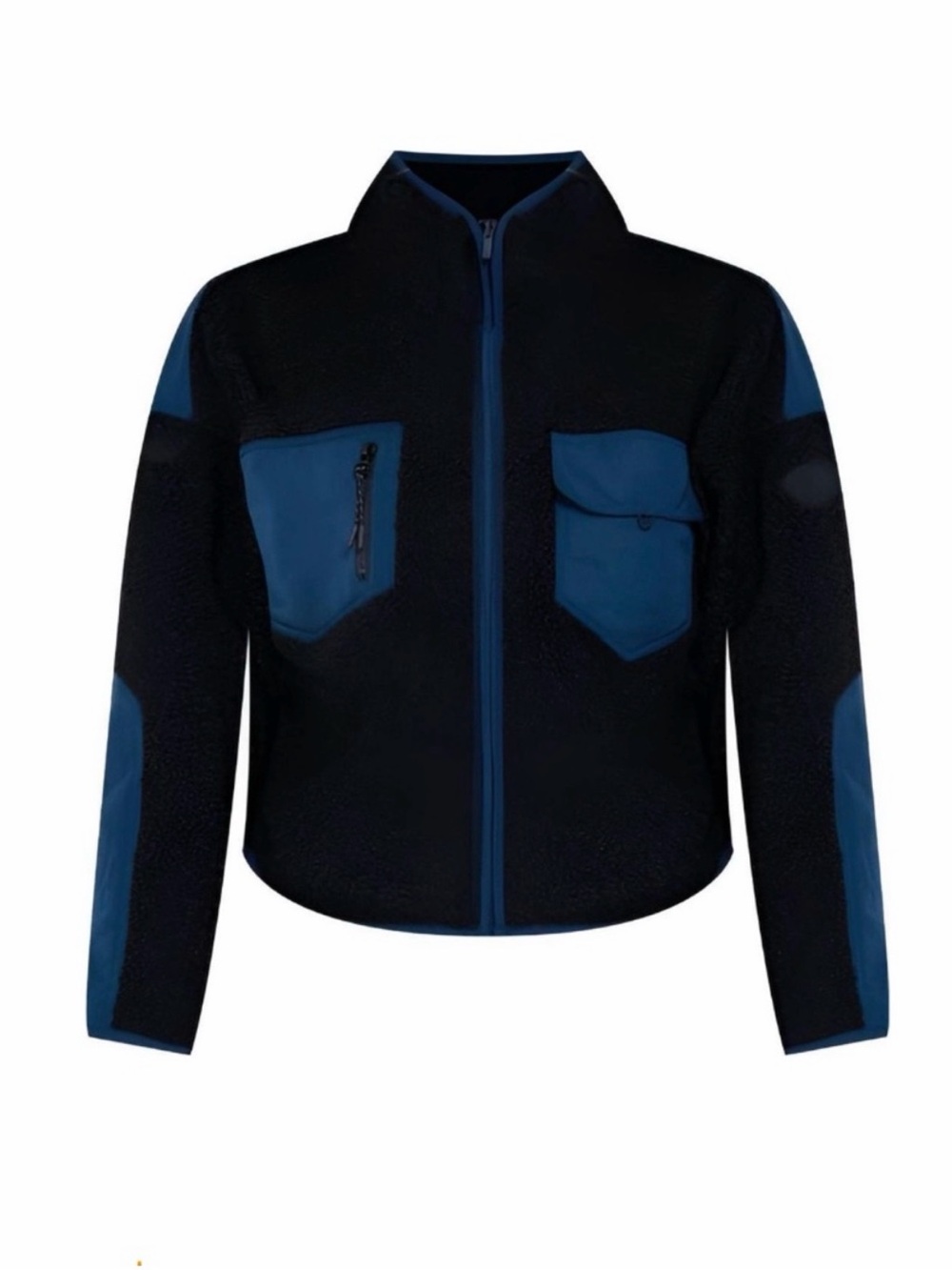 Tuckernuck Sport Black & Blue Sherpa Fleece Jacket Size M
